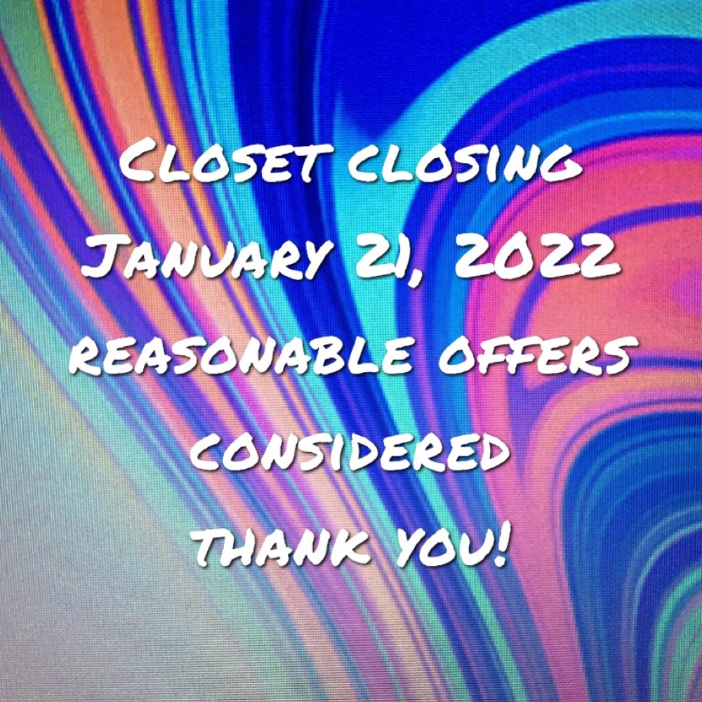 Closet Closing Friday January 22, 2022!
